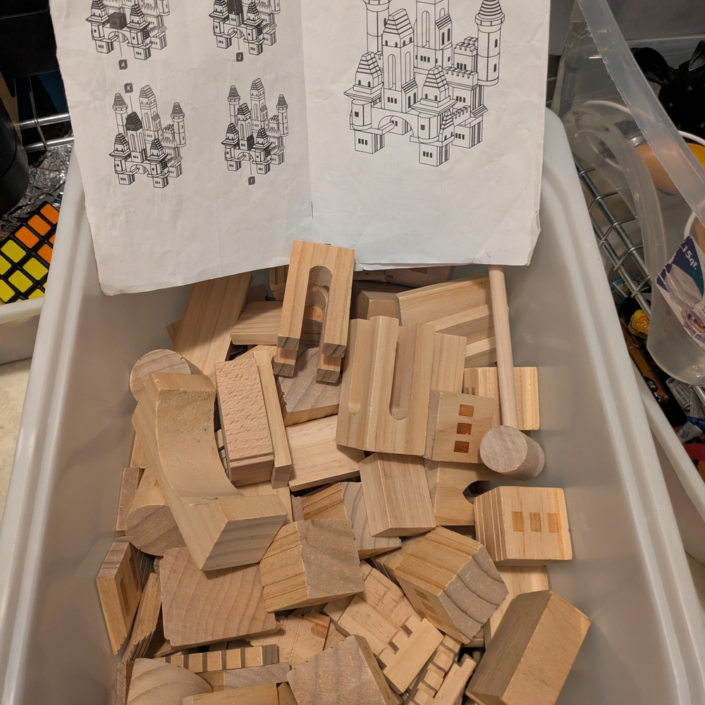 Wooden Building Blocks Castle Set